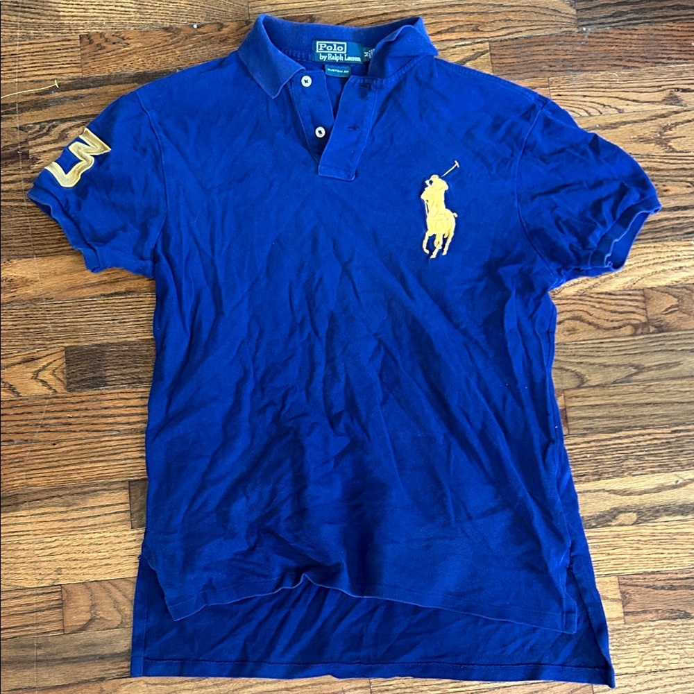 Polo by Ralph Lauren Royal Blue Polo with Yellow Accents